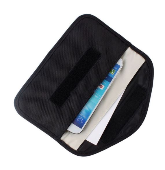 Signaali blokeeriv varjestusega kott autovõtmetele, telefonidele ja panga viipekaartidele (smart key, kessy), must - Image 4