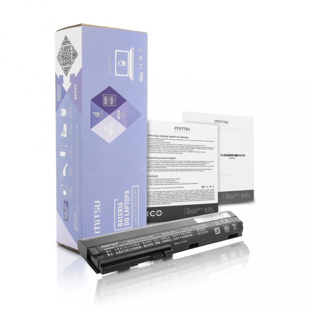 HP 2560p, 2570p 4400 mAh (48 Wh) 10.8 - 11.1 Volt aku