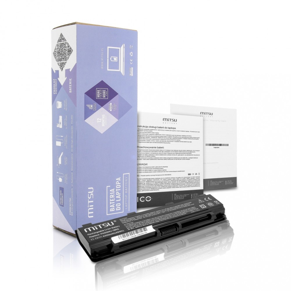 Toshiba C850, L800, S855 4400 mAh (49 Wh) 10.8 - 11.1 Volt aku